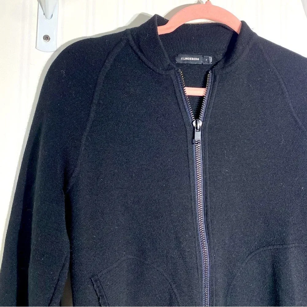 J. LINDEBERG Black Men's Cardigan‎ Sz S